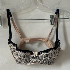 Mimi Holliday silk balconet bra 32C lace bows